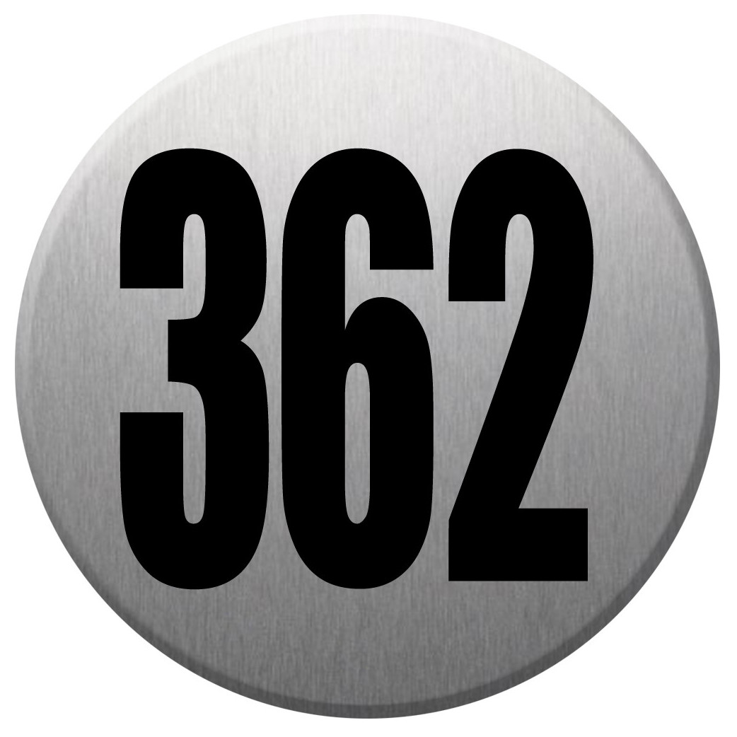 numéroderue362 - gris brossé 10x10cm - Sticker/autocollant