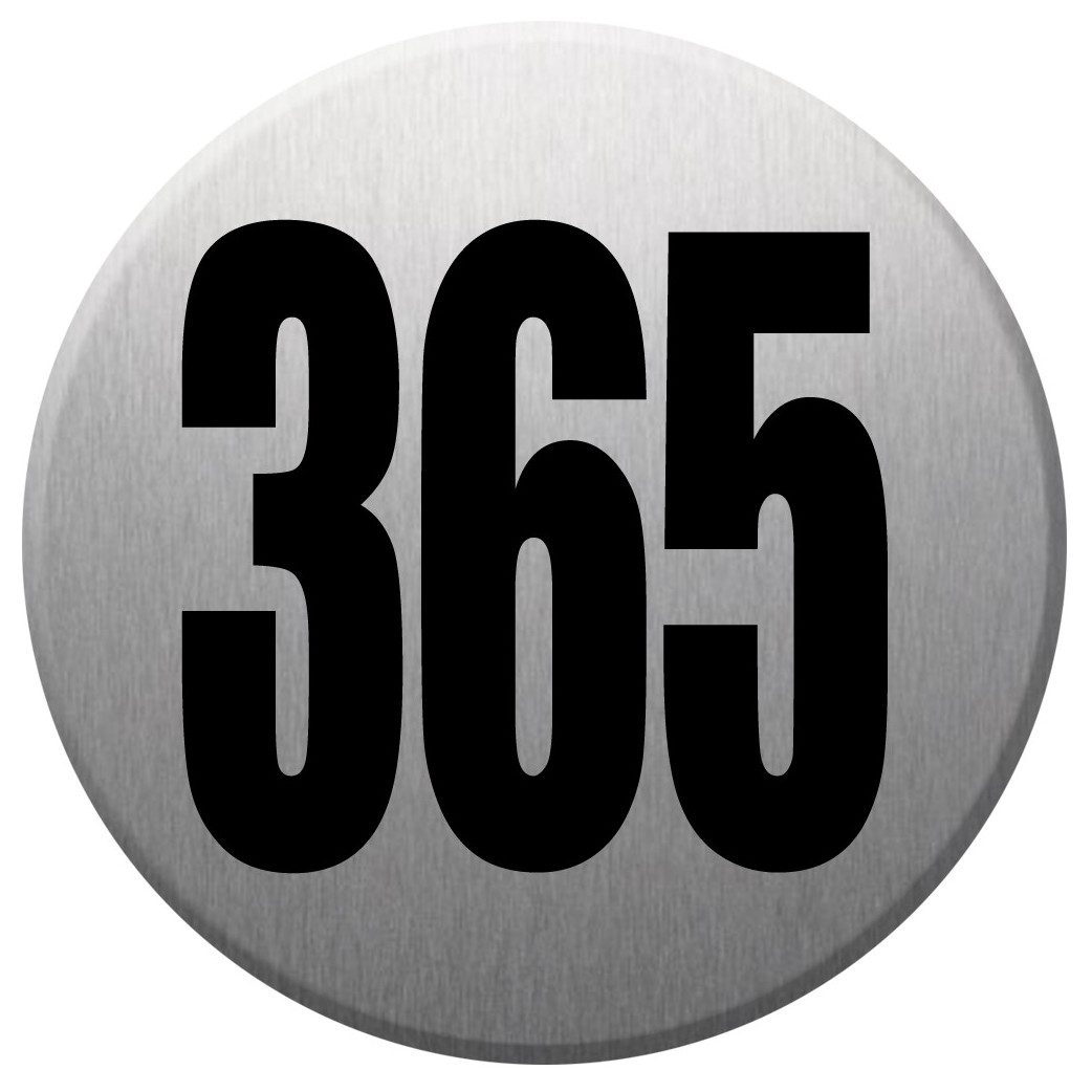 numéroderue365 - gris brossé 10x10cm - Sticker/autocollant