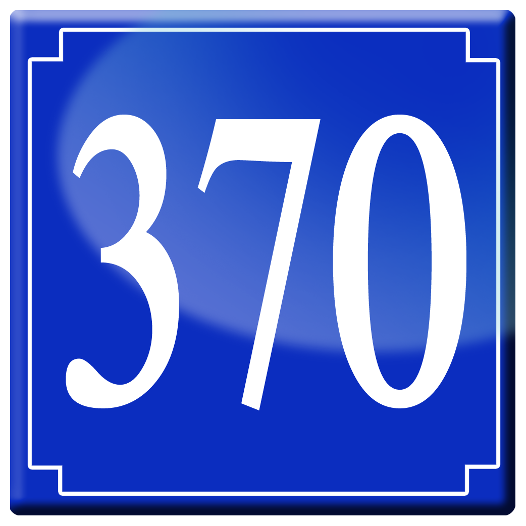 numéroderue370 - classique 10x10cm - Sticker/autocollant