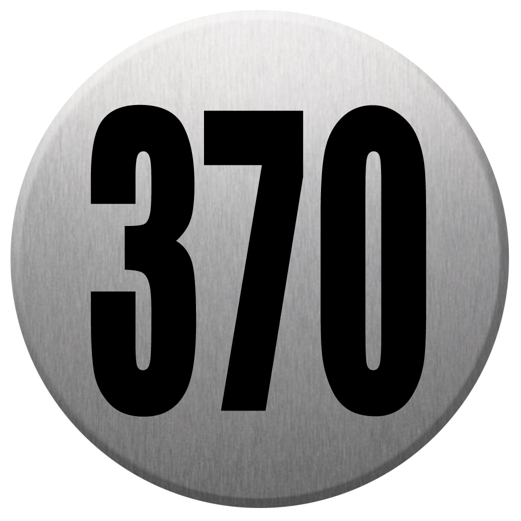 numéroderue370 - gris brossé 10x10cm - Sticker/autocollant