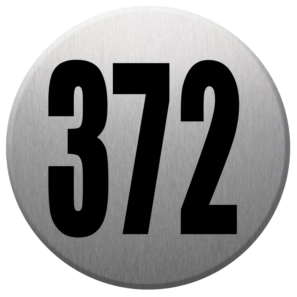 numéroderue372 - gris brossé 10x10cm - Sticker/autocollant