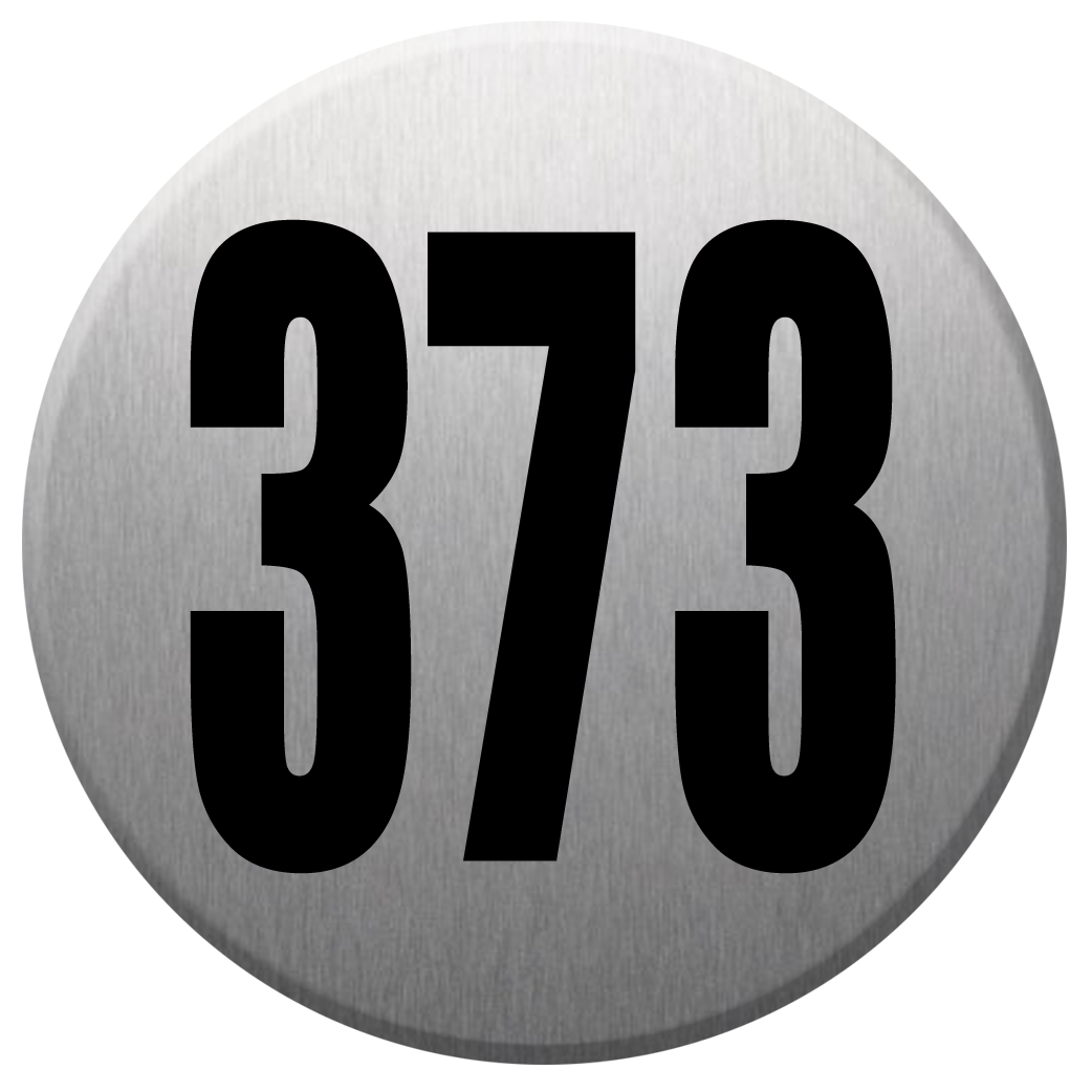 numéroderue373 - gris brossé 10x10cm - Sticker/autocollant