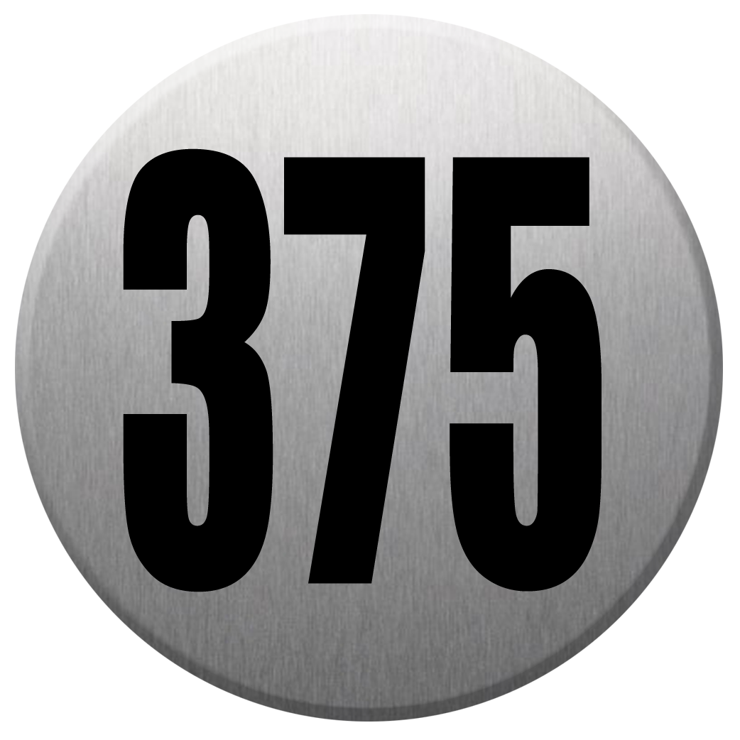 numéroderue375 - gris brossé 10x10cm - Sticker/autocollant