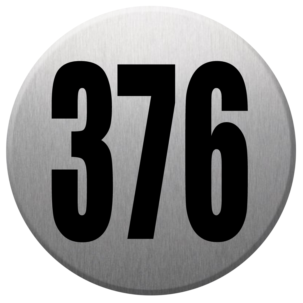 numéroderue376 - gris brossé 10x10cm - Sticker/autocollant