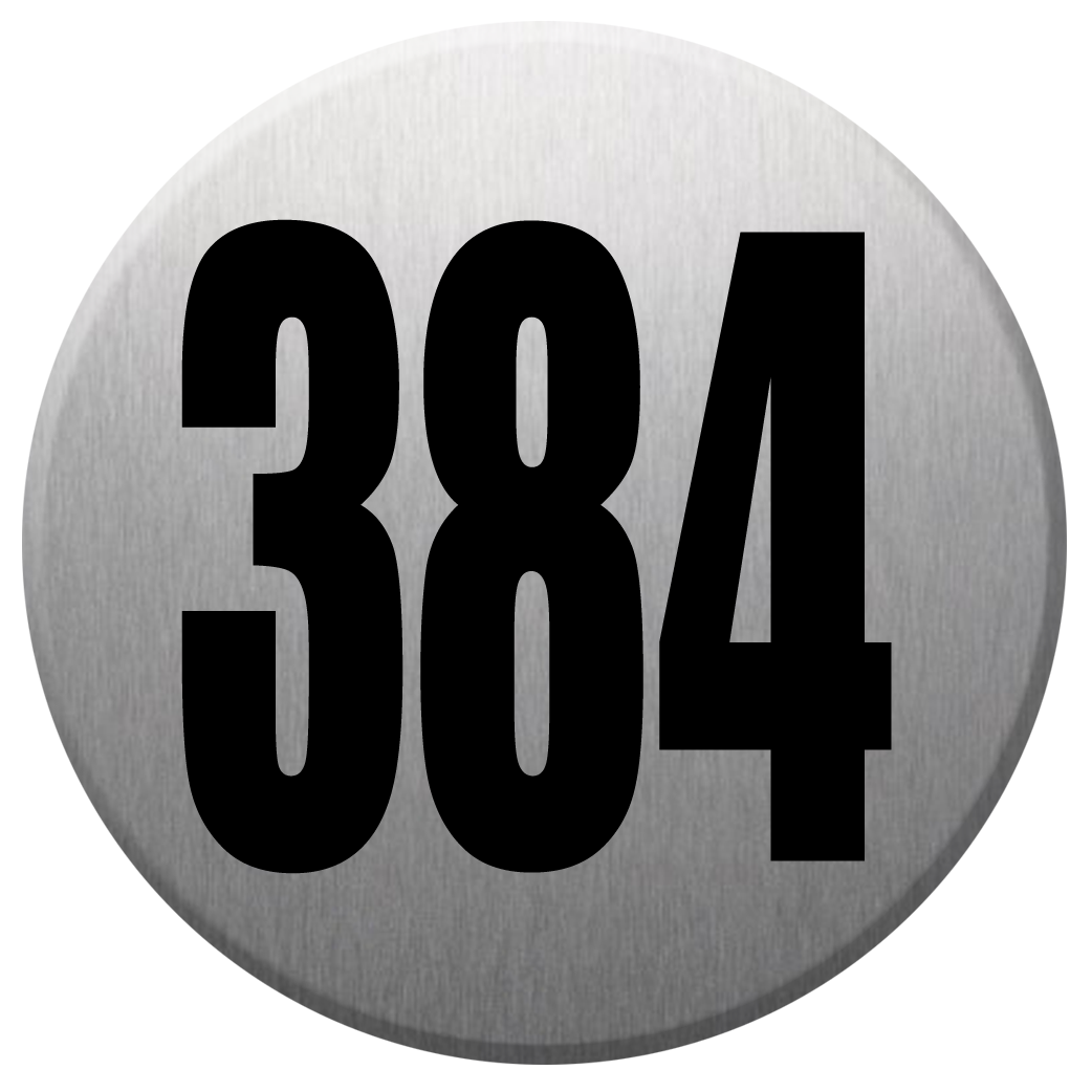 numéroderue384 - gris brossé 10x10cm - Sticker/autocollant