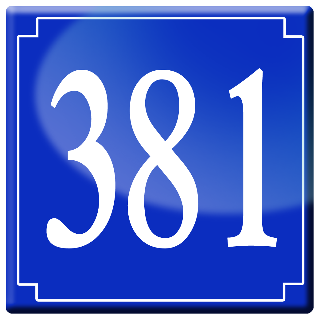 numéroderue381 - classique 10x10cm - Sticker/autocollant