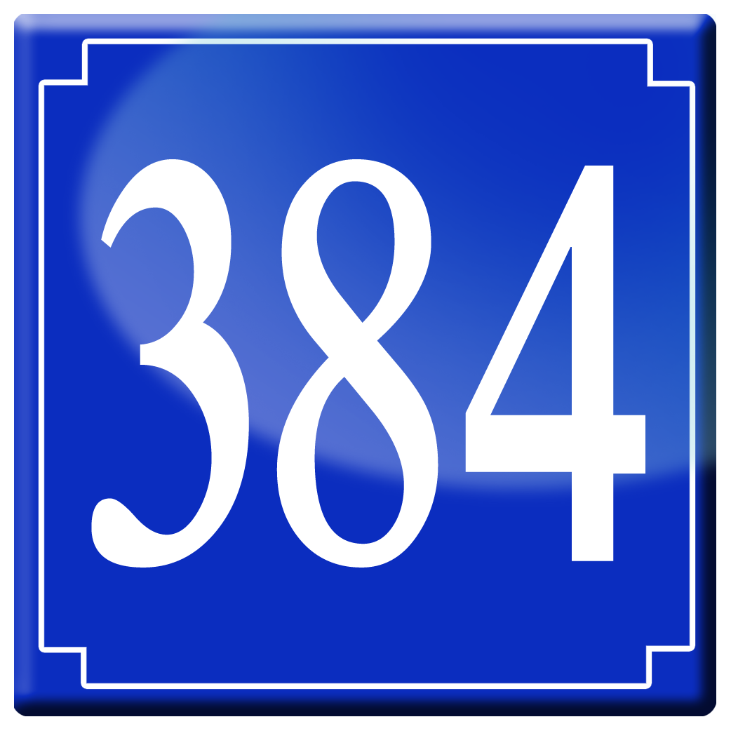 numéroderue384 - classique 10x10cm - Sticker/autocollant