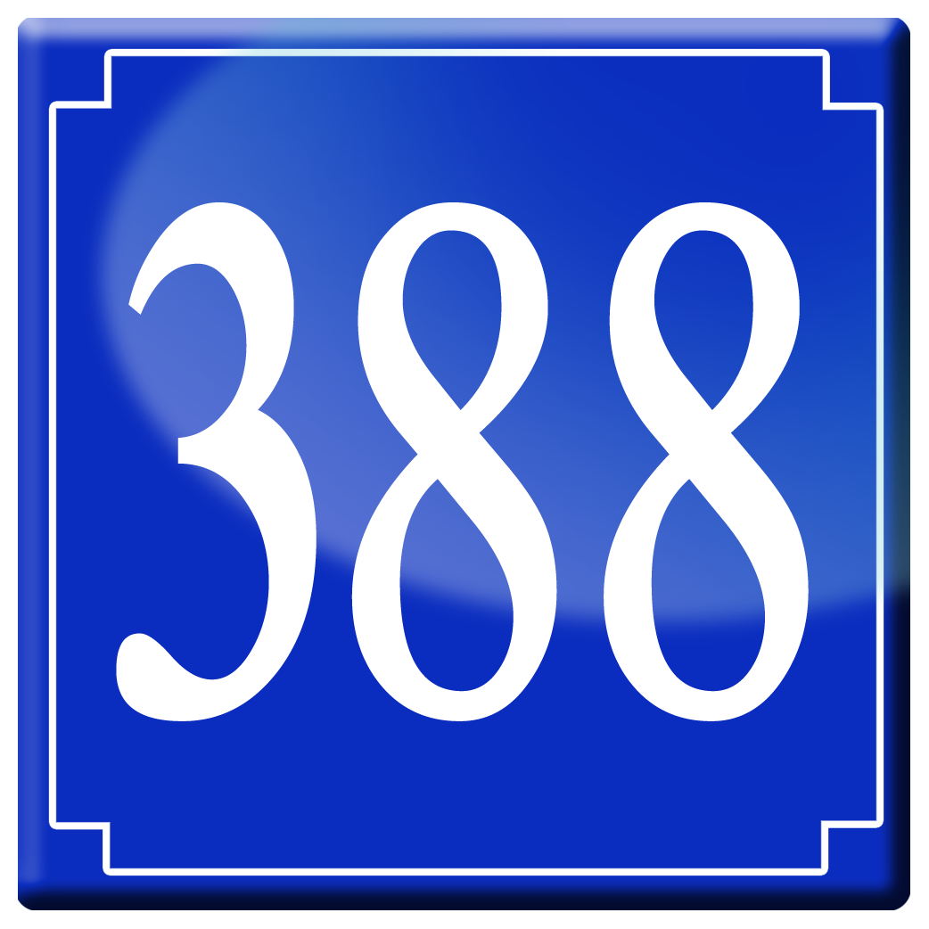 numéroderue388 - classique 10x10cm - Sticker/autocollant