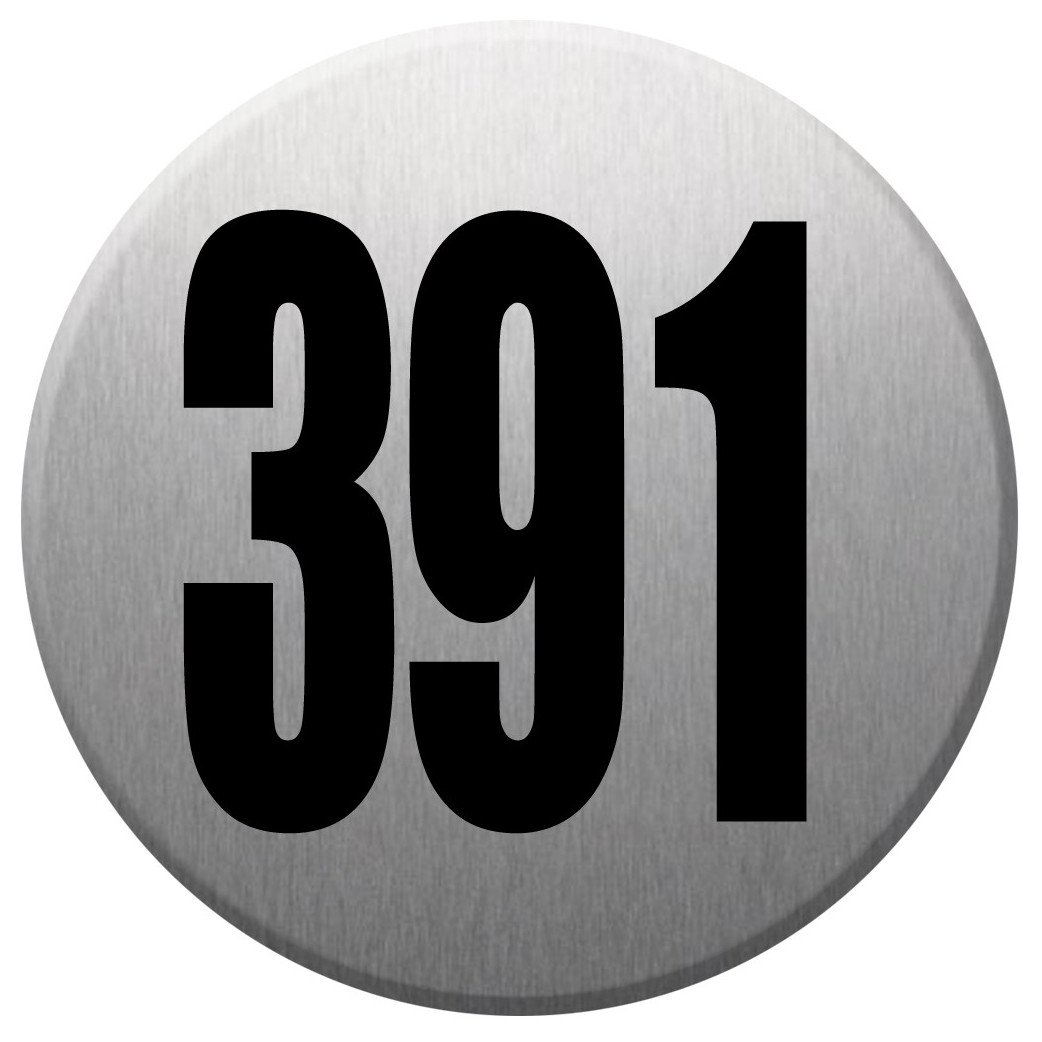 numéroderue391 - gris brossé 10x10cm - Sticker/autocollant