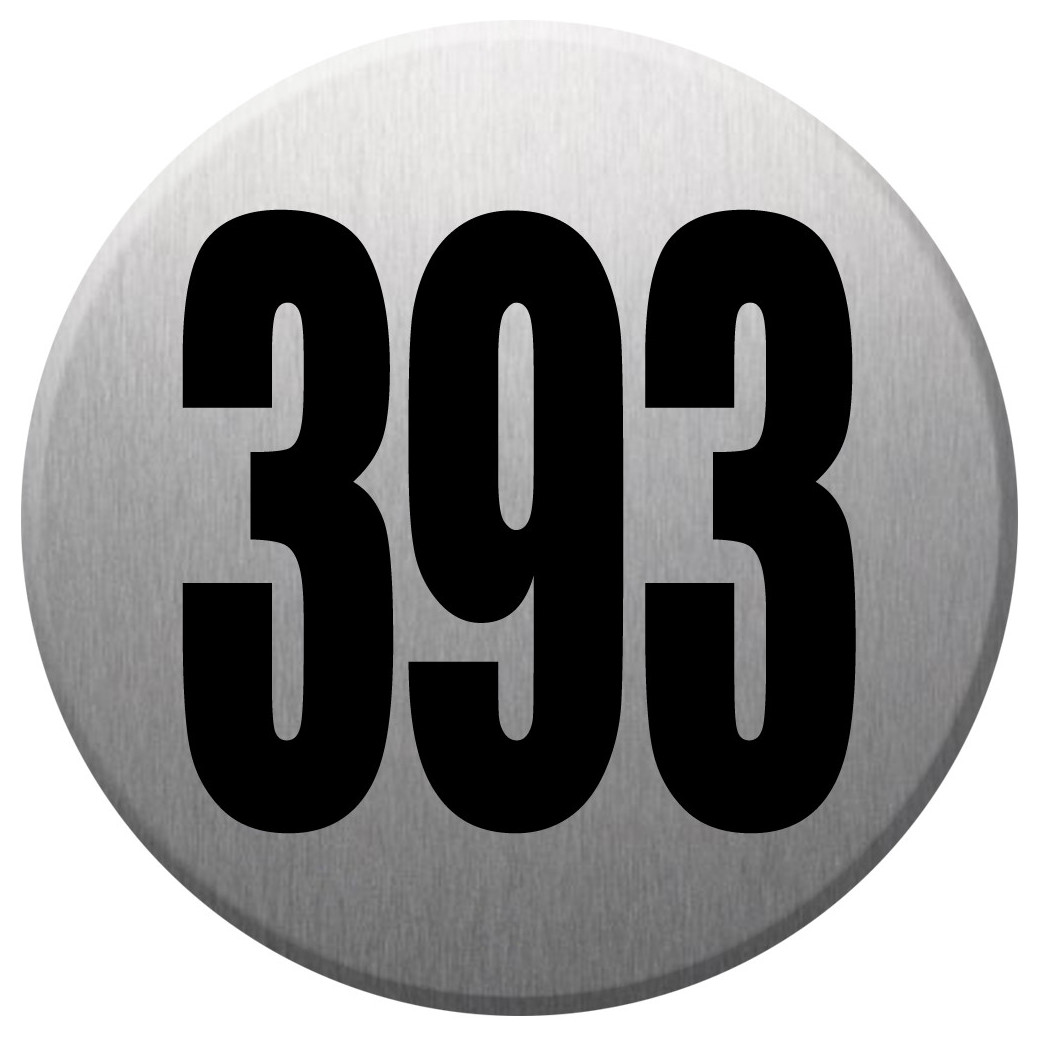 numéroderue393 - gris brossé 10x10cm - Sticker/autocollant