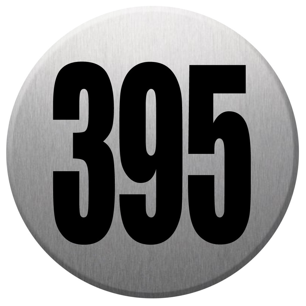 numéroderue395 - gris brossé 10x10cm - Sticker/autocollant