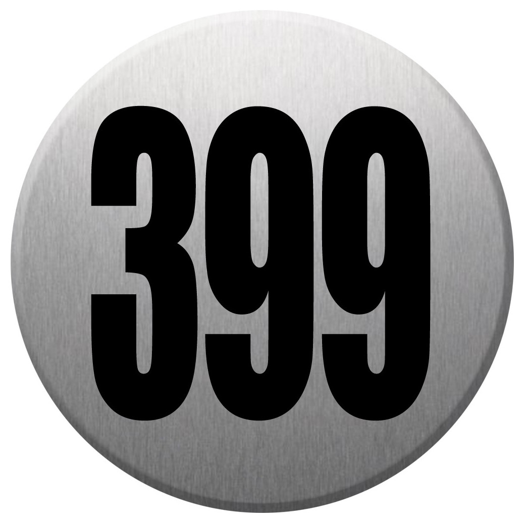 numéroderue399 - gris brossé 10x10cm - Sticker/autocollant
