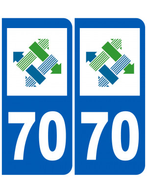 immatriculation 70 (Haute-Saône) - Sticker/autocollant