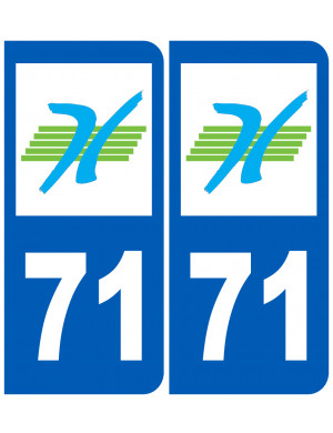 immatriculation 71 (Saône-et-Loire) - Sticker/autocollant