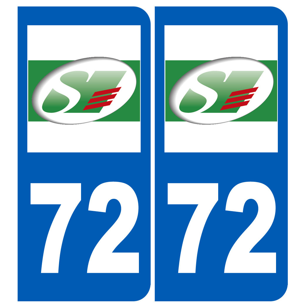 immatriculation 72 (Sarthe) - Sticker/autocollant