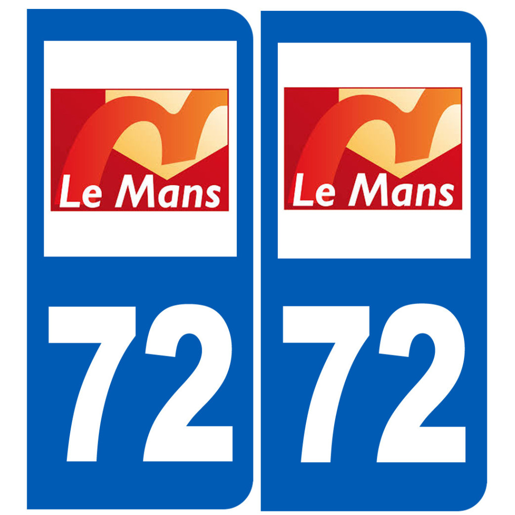 immatriculation 72 le Mans - Sticker/autocollant