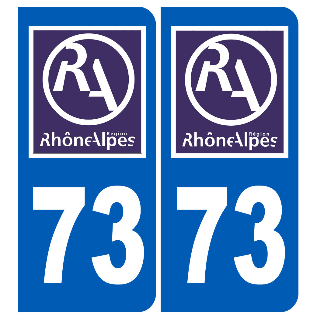 immatriculation 73 région - Sticker/autocollant