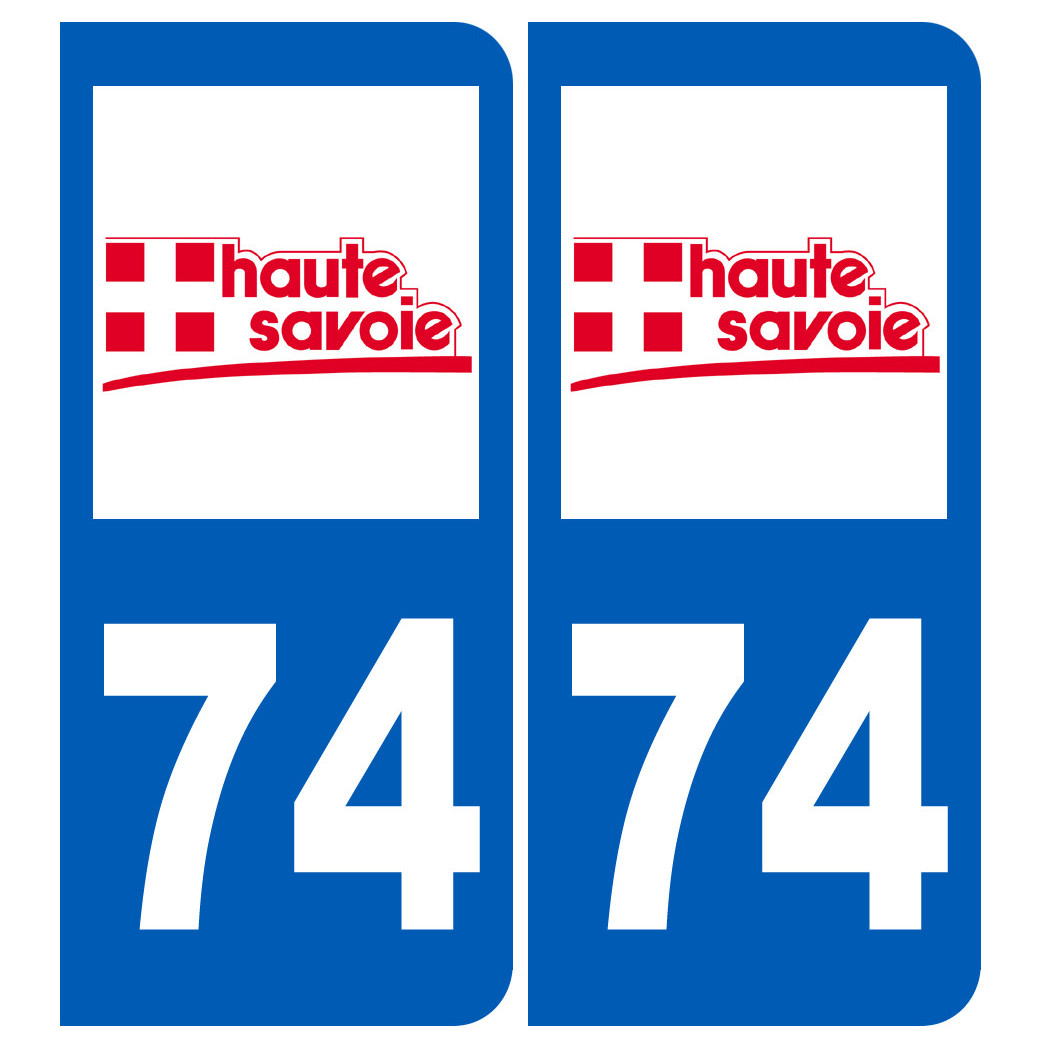 immatriculation 74 (Haute-Savoie) - Sticker/autocollant