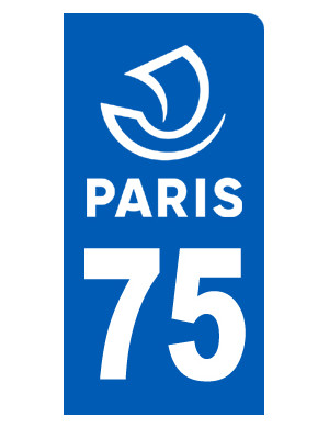 immatriculation 75 motard Paris - Sticker/autocollant