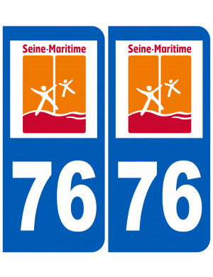 immatriculation 76 (Seine-Maritime) - Sticker/autocollant