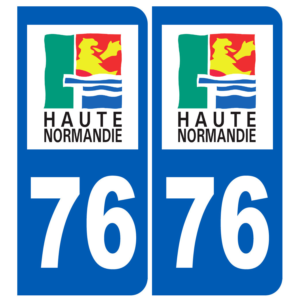 immatriculation 76 (région) - Sticker/autocollant