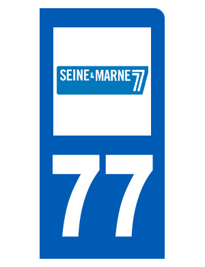 immatriculation motard 77 Seine-et-Marne - Sticker/autocollant