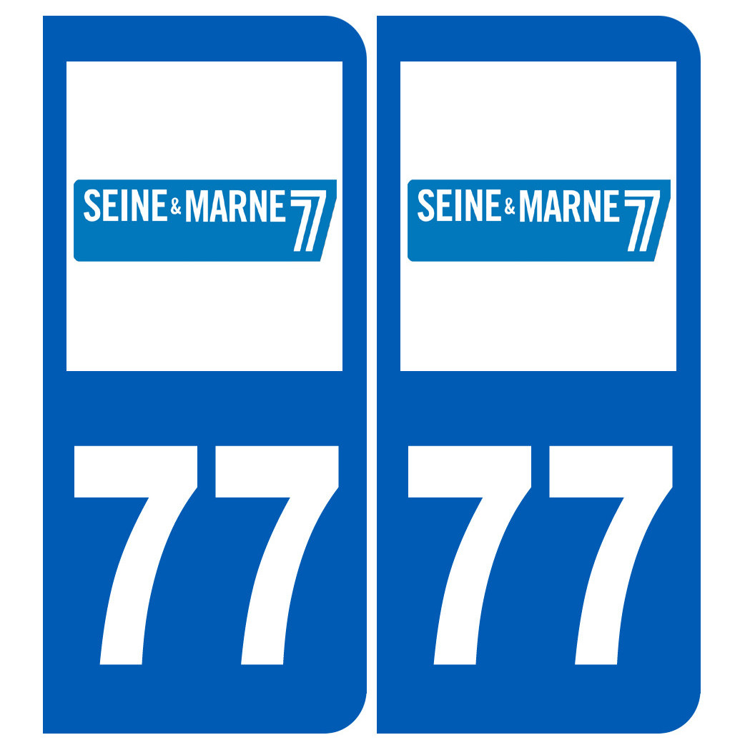 immatriculation 77 (Seine-et-Marne) - Sticker/autocollant