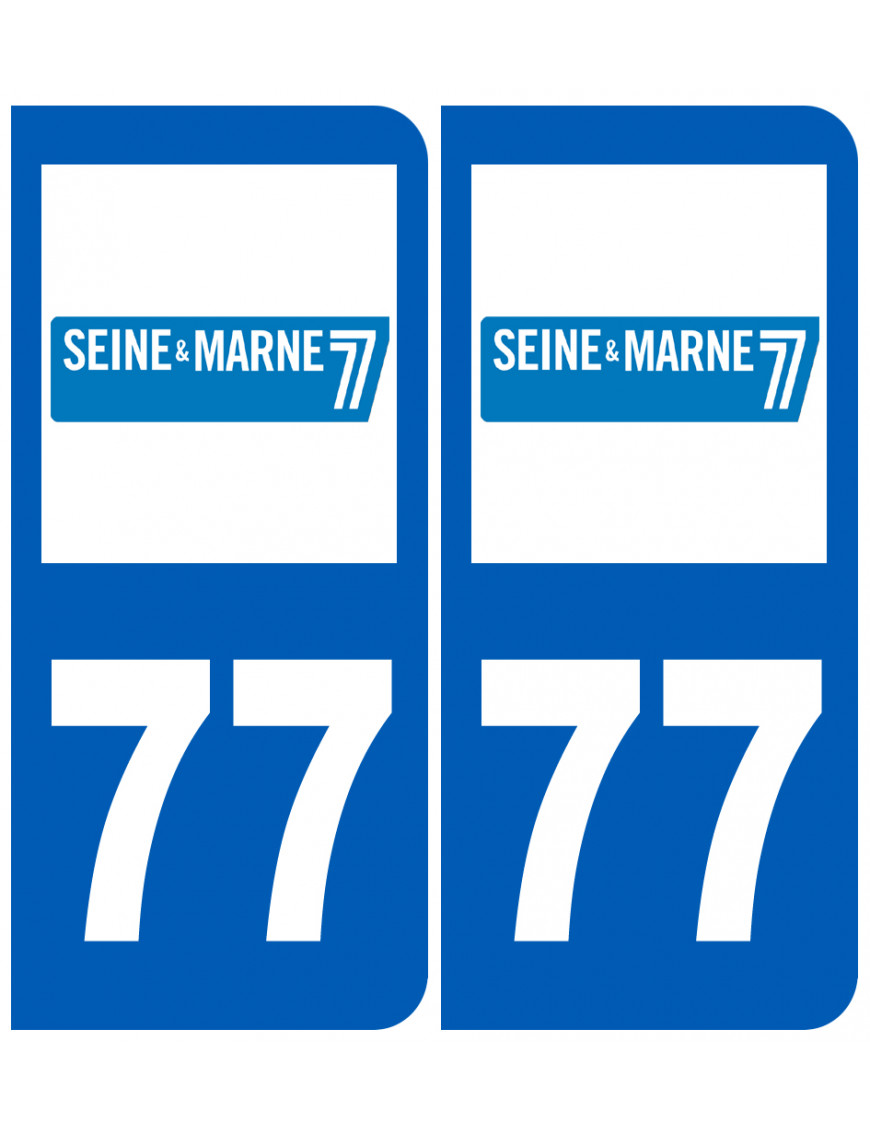 immatriculation 77 (Seine-et-Marne) - Sticker/autocollant
