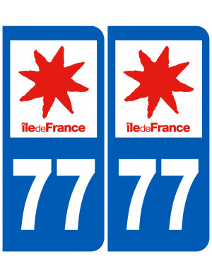 immatriculation 77 (région) - Sticker/autocollant