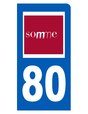 immatriculation motard 80 la Somme - Sticker/autocollant