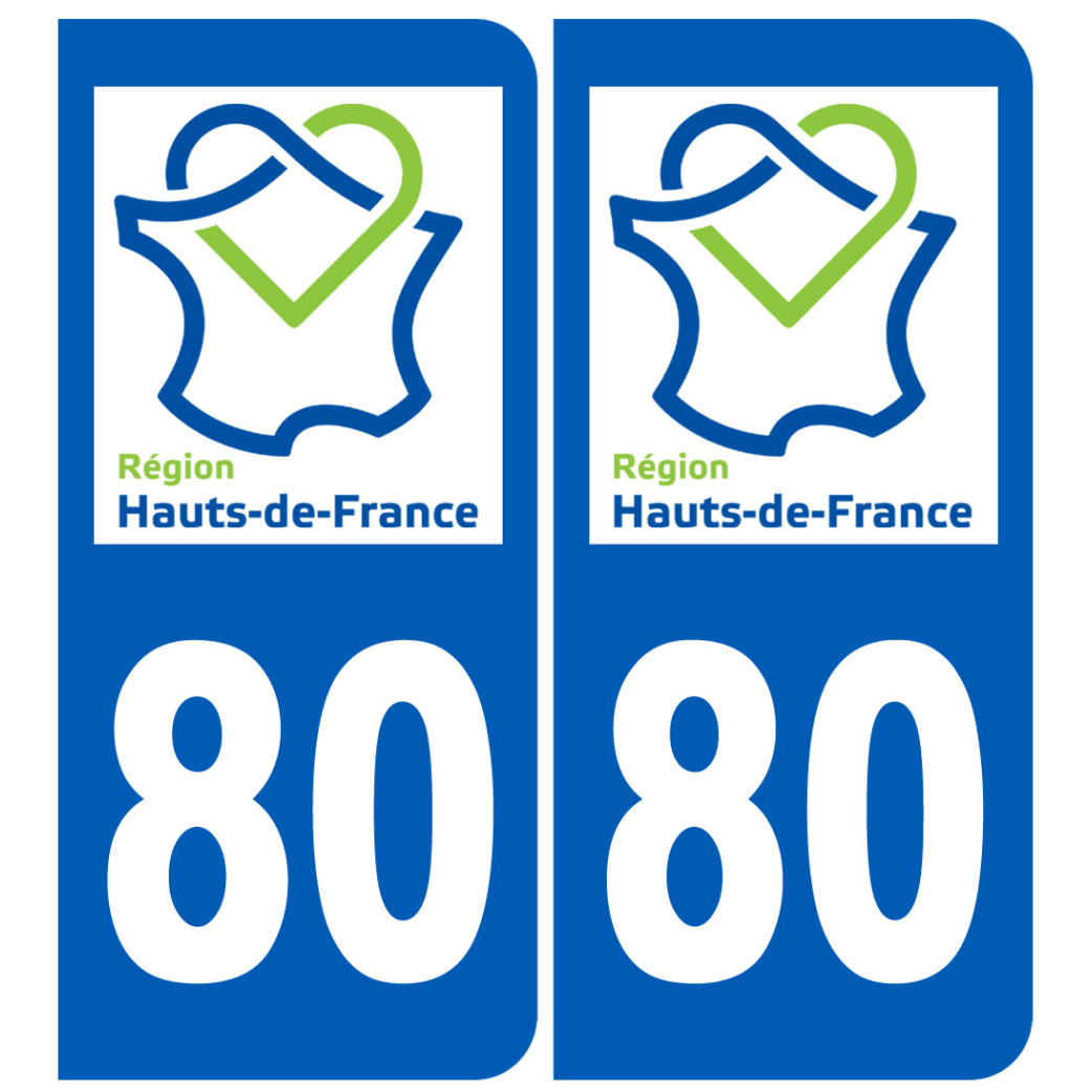 immatriculation 80 (région) - Sticker/autocollant