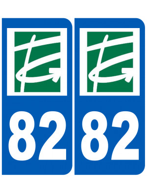 immatriculation 82 (Tarn-et-Garonne) - Sticker/autocollant