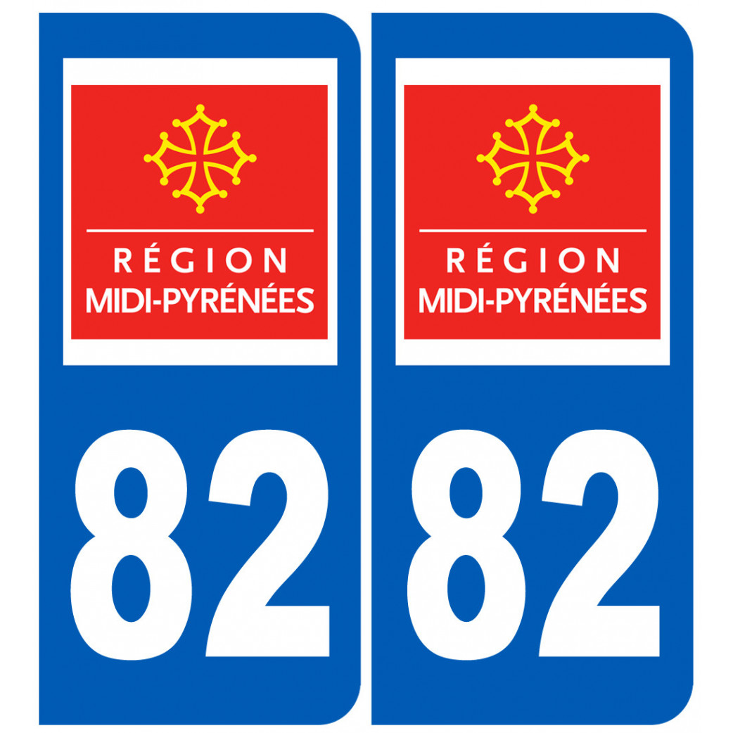 immatriculation 82 (région) - Sticker/autocollant