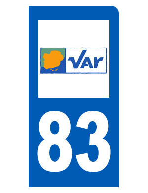 immatriculation motard 83 Var - Sticker/autocollant