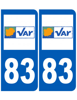immatriculation 83 (Var) - Sticker/autocollant
