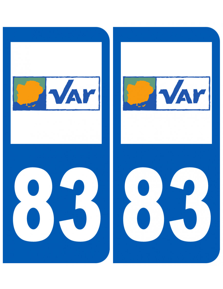 immatriculation 83 (Var) - Sticker/autocollant
