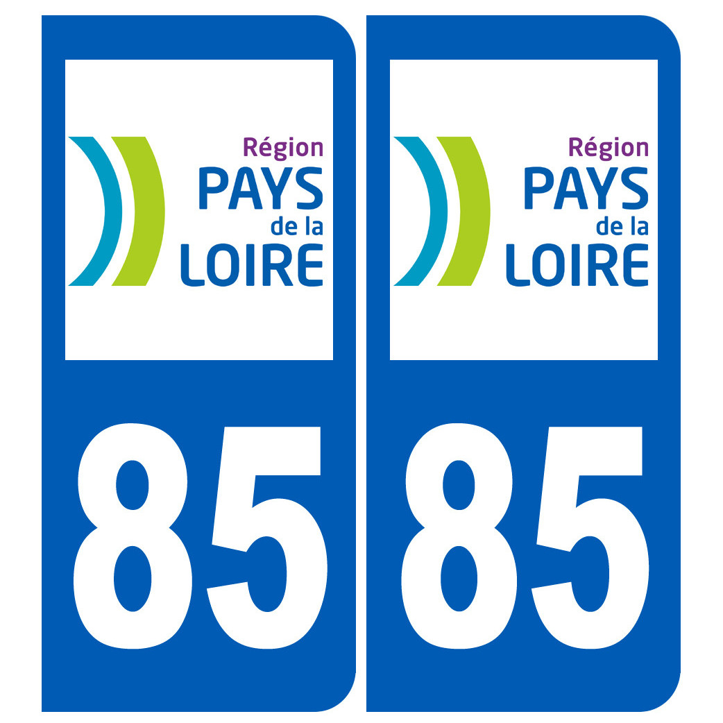immatriculation 85 (région) - Sticker/autocollant