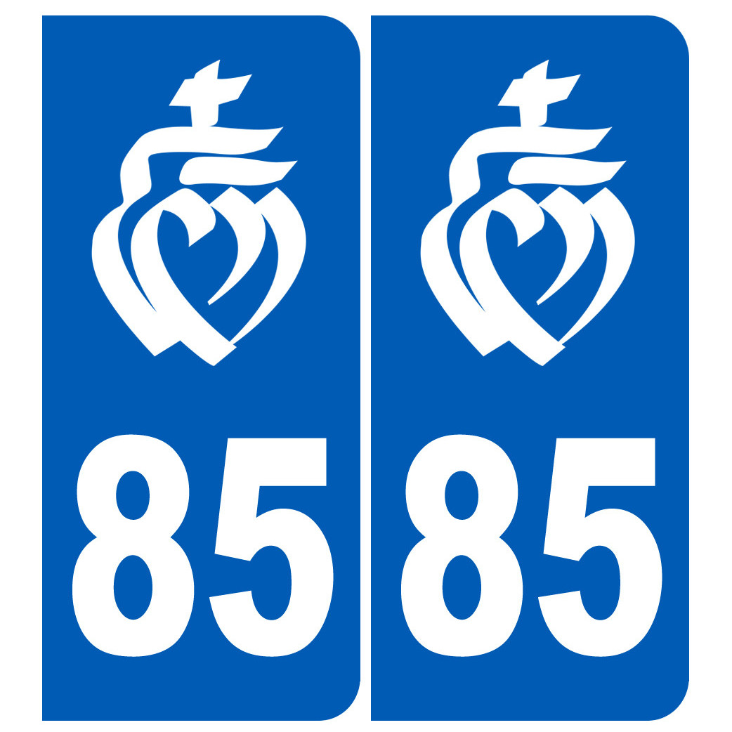 immatriculation 85 Vendée bleu - Sticker/autocollant