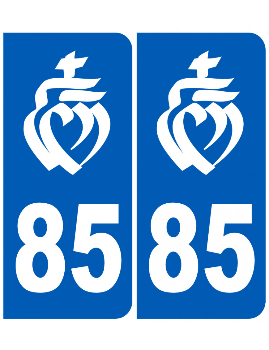 immatriculation 85 Vendée bleu - Sticker/autocollant