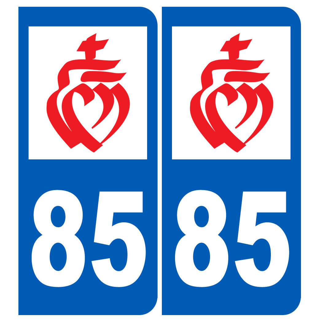 immatriculation 85 Vendée - Sticker/autocollant