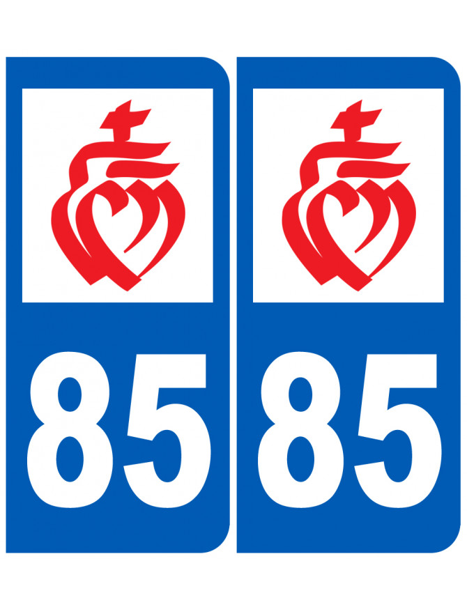 immatriculation 85 Vendée - Sticker/autocollant immatriculation 85 Vendée - Sticker/autocollant