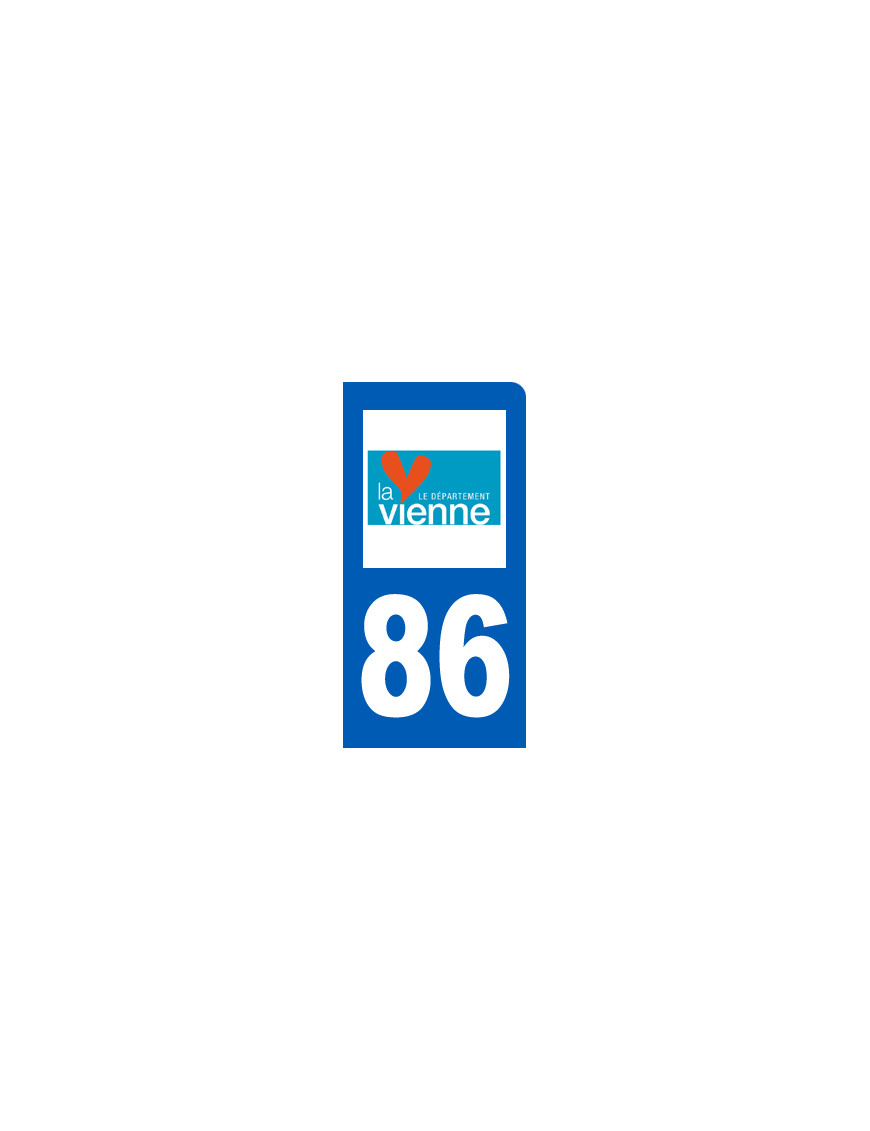 immatriculation motard 86 Vienne - Sticker/autocollant