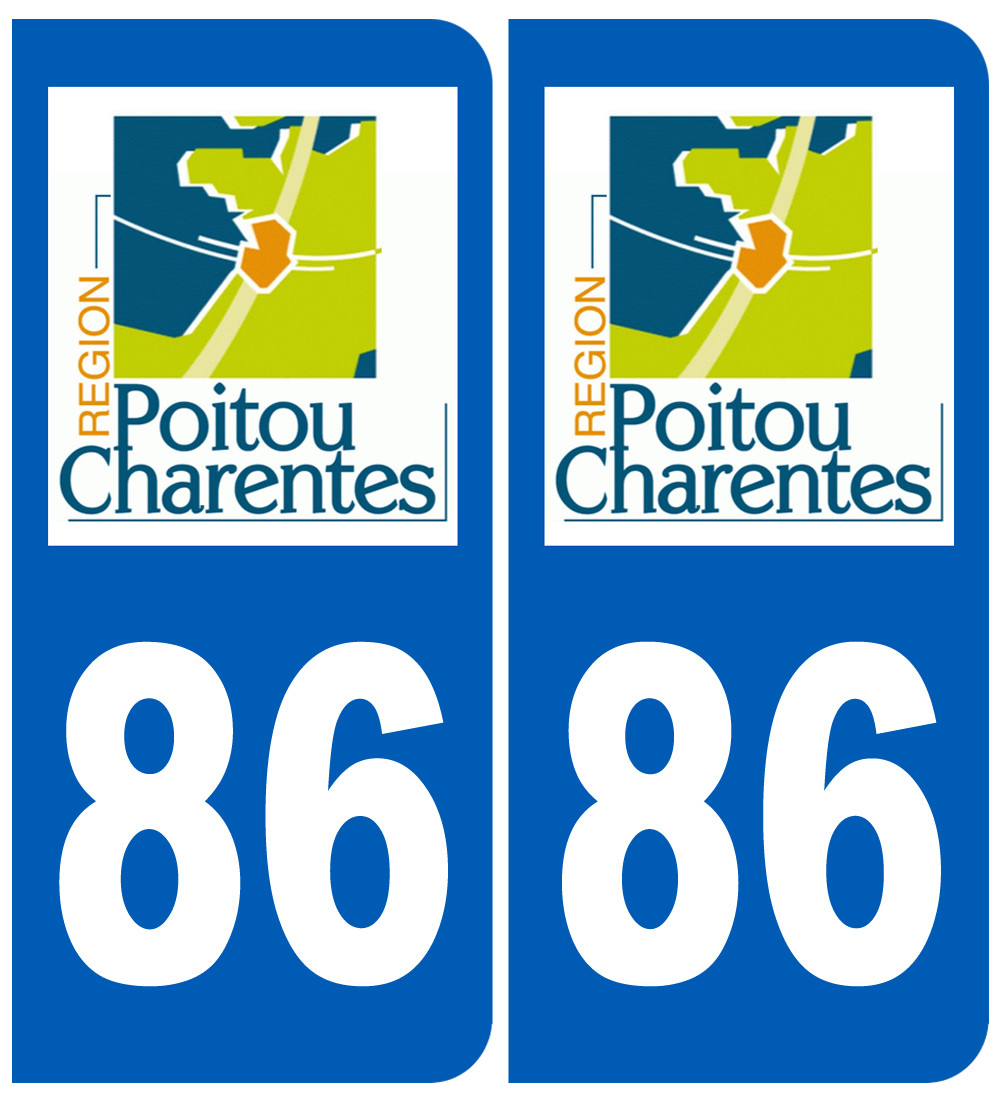 immatriculation 86 (région) - Sticker/autocollant