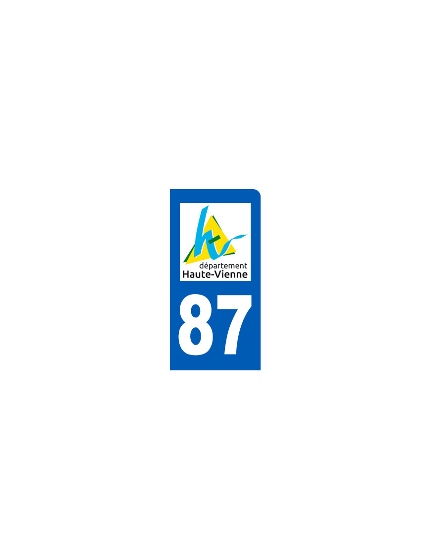 immatriculation motard 87 Haute-Vienne - Sticker/autocollant