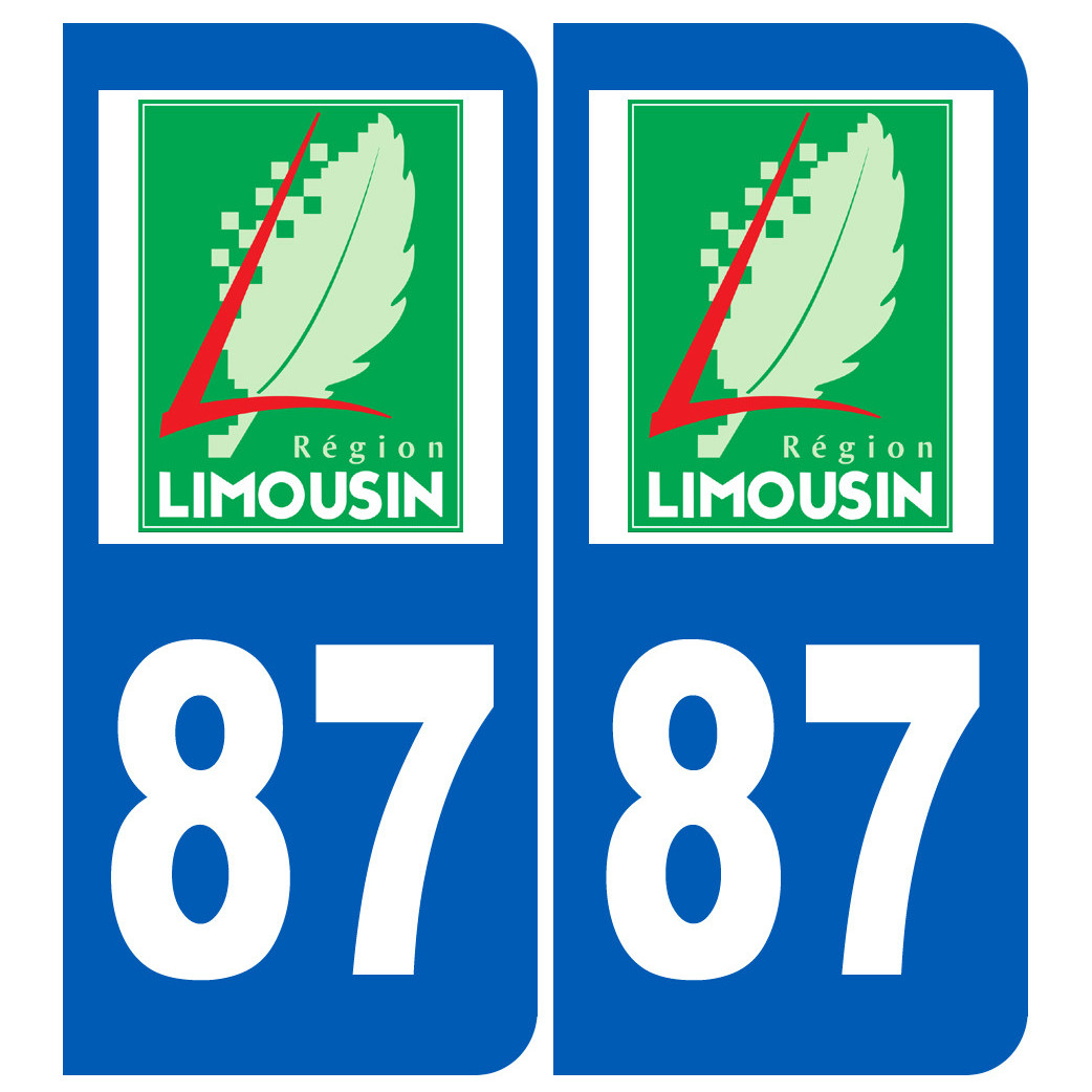 immatriculation 87 (région) - Sticker/autocollant