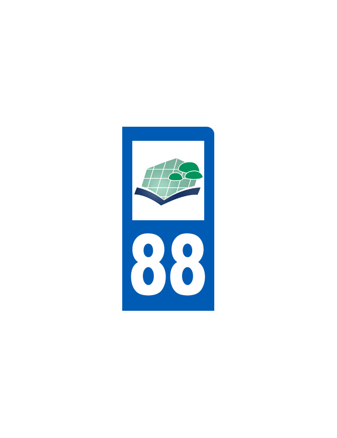 immatriculation motard 88 Vosges - Sticker/autocollant