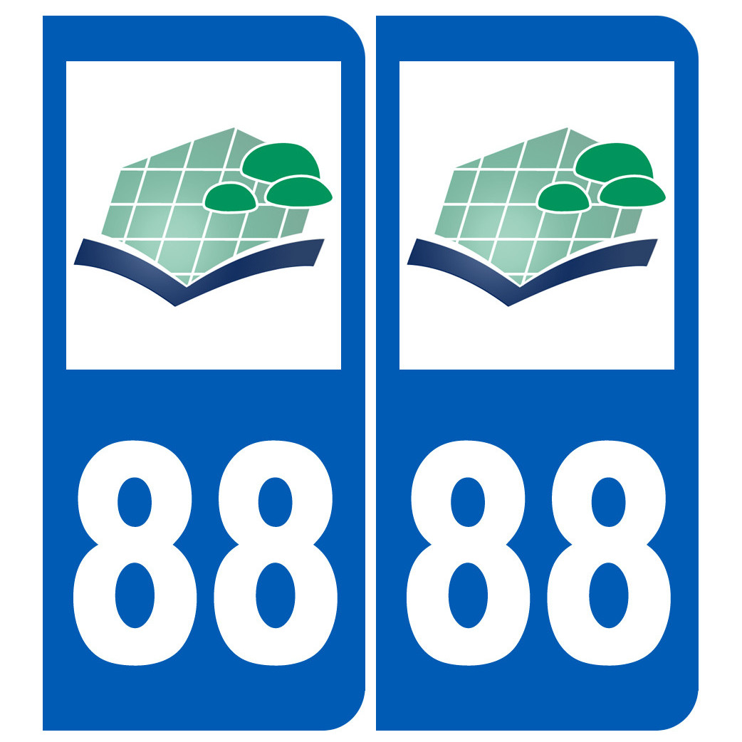 immatriculation 88 (Vosges) - Sticker/autocollant