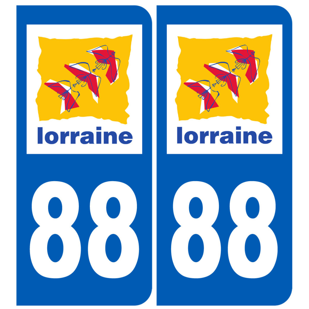 immatriculation 88 (région) - Sticker/autocollant