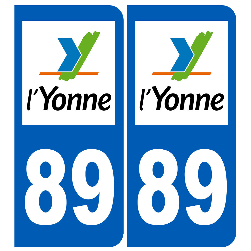 immatriculation 89 (Yonne) - Sticker/autocollant