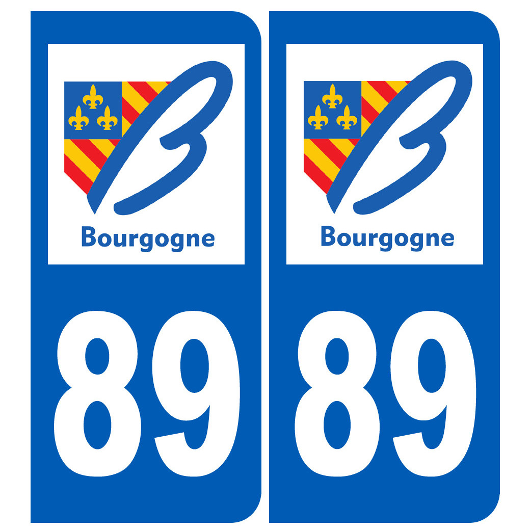 immatriculation 89 (région) - Sticker/autocollant